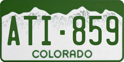 CO license plate ATI859