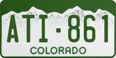 CO license plate ATI861