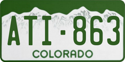 CO license plate ATI863