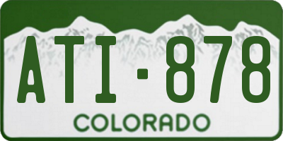 CO license plate ATI878