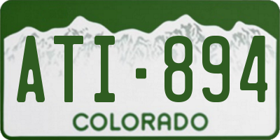 CO license plate ATI894