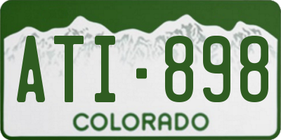 CO license plate ATI898