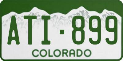 CO license plate ATI899