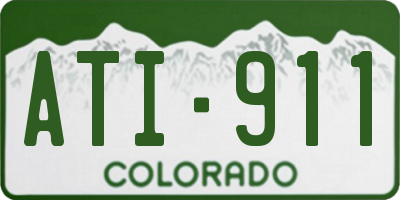 CO license plate ATI911