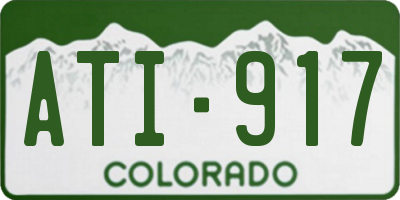 CO license plate ATI917