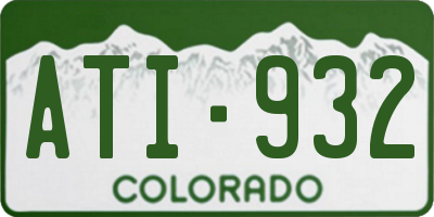 CO license plate ATI932