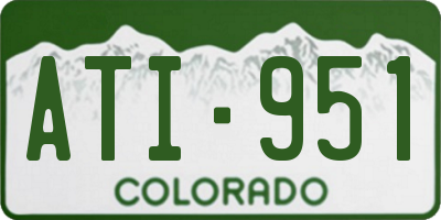 CO license plate ATI951