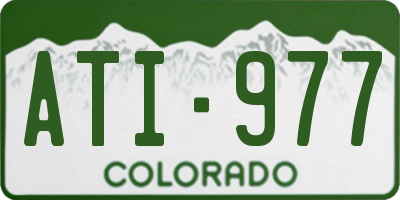CO license plate ATI977