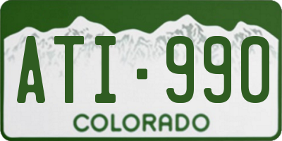 CO license plate ATI990