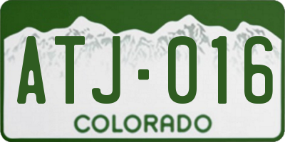 CO license plate ATJ016