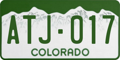 CO license plate ATJ017