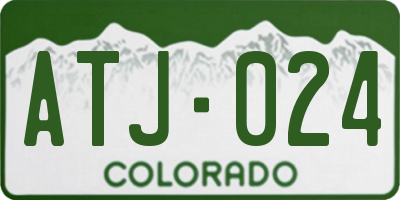 CO license plate ATJ024