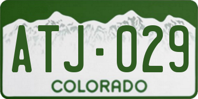 CO license plate ATJ029