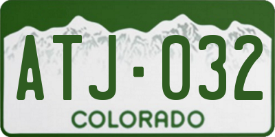 CO license plate ATJ032