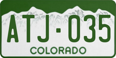 CO license plate ATJ035