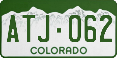 CO license plate ATJ062