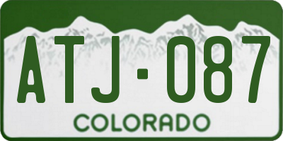 CO license plate ATJ087