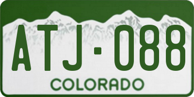 CO license plate ATJ088
