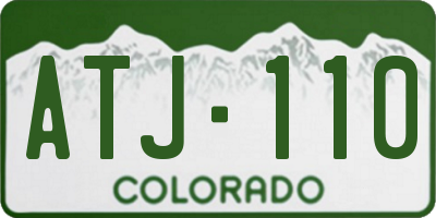 CO license plate ATJ110