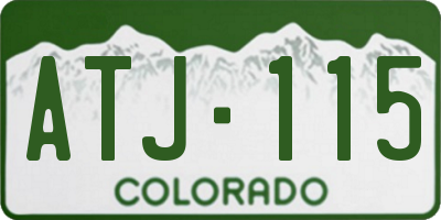 CO license plate ATJ115