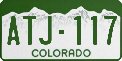 CO license plate ATJ117