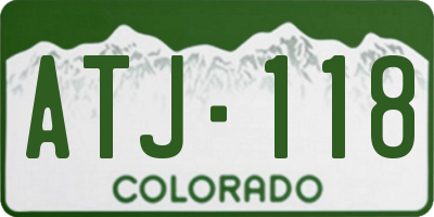CO license plate ATJ118