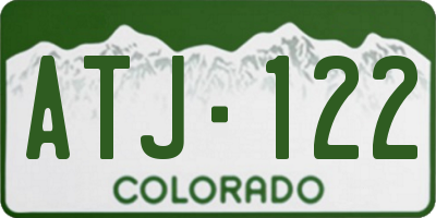CO license plate ATJ122