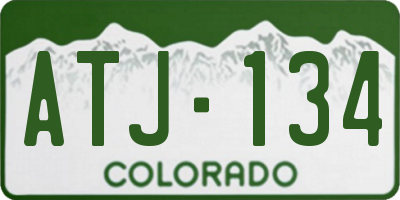 CO license plate ATJ134