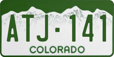 CO license plate ATJ141