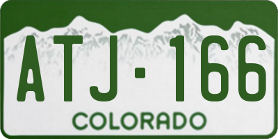 CO license plate ATJ166