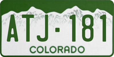 CO license plate ATJ181