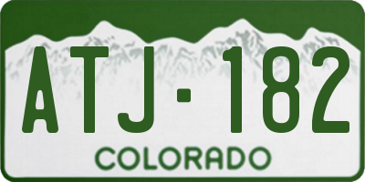 CO license plate ATJ182