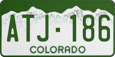 CO license plate ATJ186