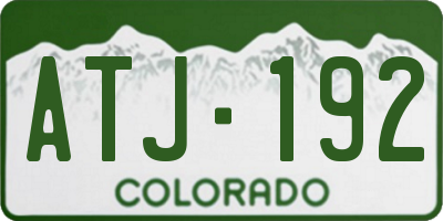 CO license plate ATJ192