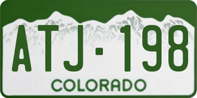 CO license plate ATJ198
