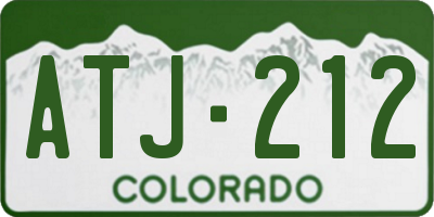 CO license plate ATJ212