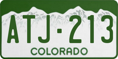 CO license plate ATJ213