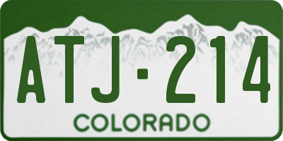CO license plate ATJ214