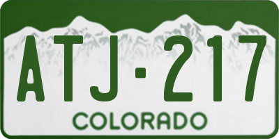 CO license plate ATJ217