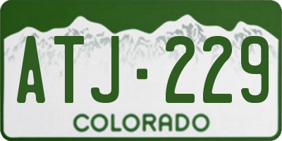 CO license plate ATJ229