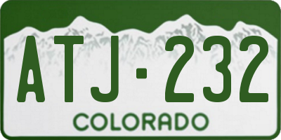 CO license plate ATJ232