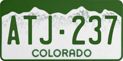 CO license plate ATJ237
