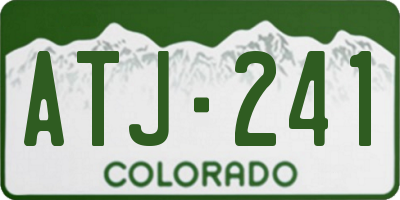 CO license plate ATJ241