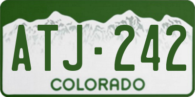 CO license plate ATJ242
