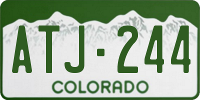 CO license plate ATJ244