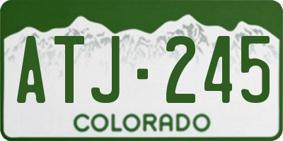 CO license plate ATJ245