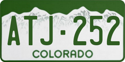 CO license plate ATJ252