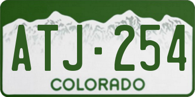 CO license plate ATJ254