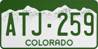 CO license plate ATJ259