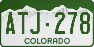 CO license plate ATJ278